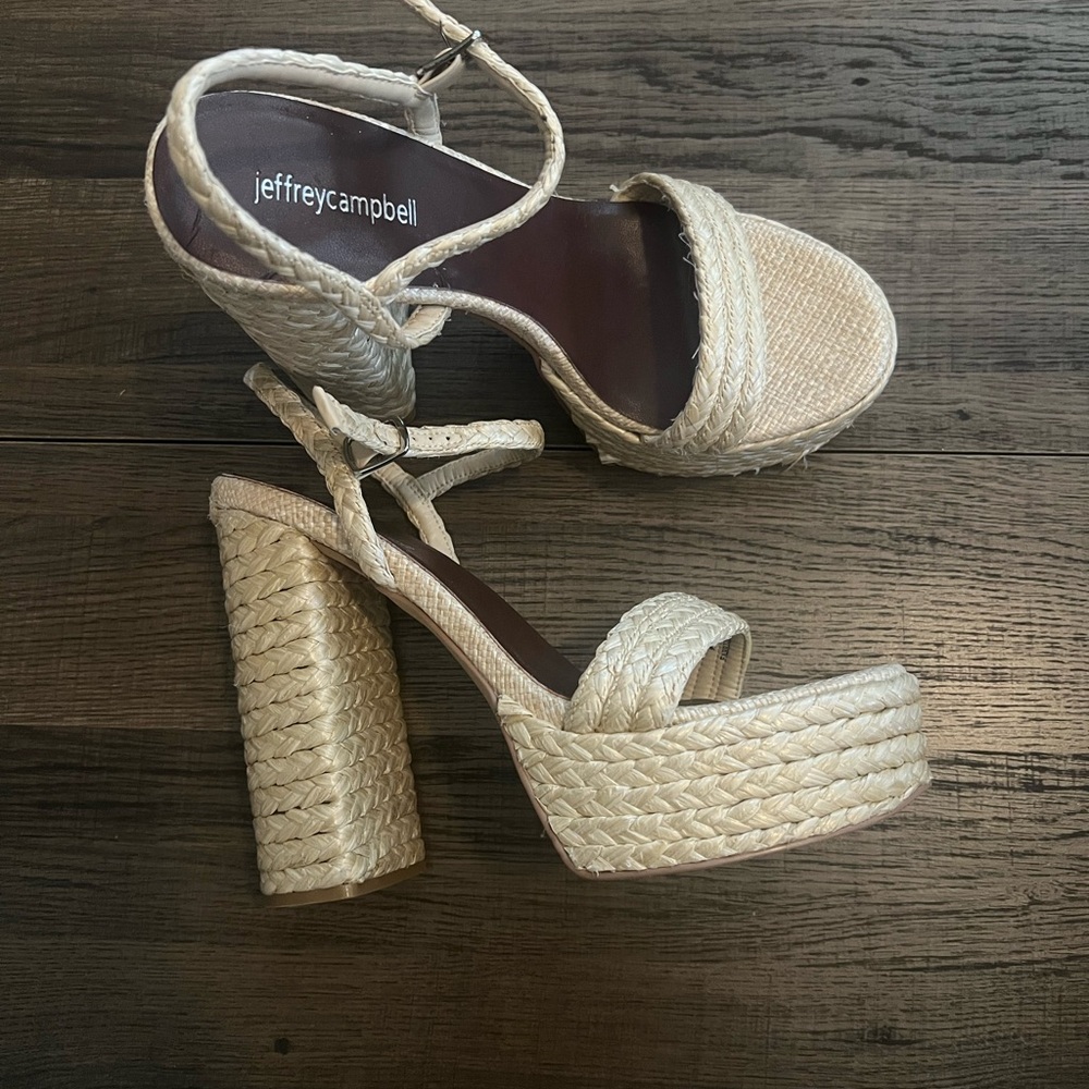 Jeffrey Campbell Y2K Yachty Platform Heel  Natural